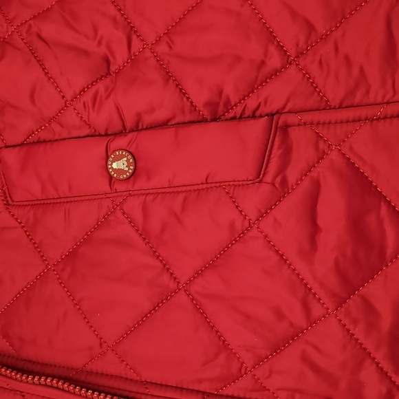 Barbour Women's Quilted Jacket - Red Burgundy Excellent Us 6 - Picture 3 of 8